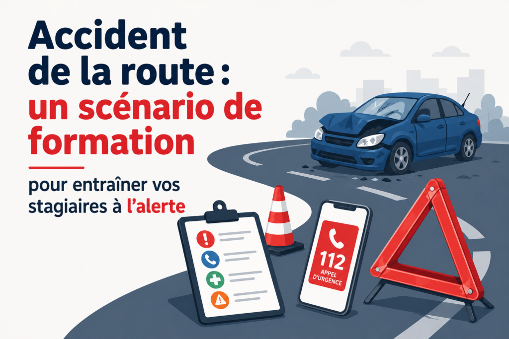 Accident de la route un scénario de formation