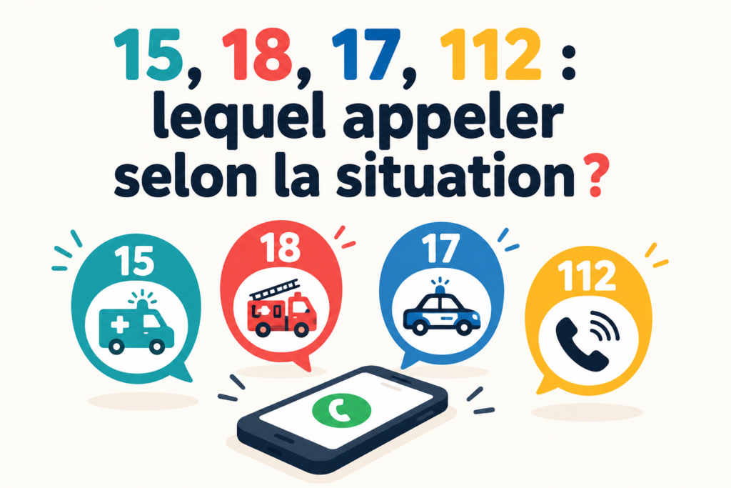 Quel numéro d'urgence appeler selon la situation